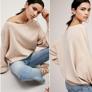 Free People Pink 'The Check' Sweater